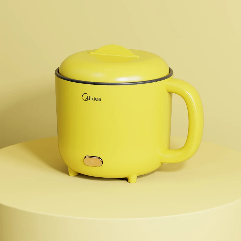 Multi-function Automatic Ramen Mini Electric Hot Pot Stainless Steel Rapid Electric Noodle Cooker with Free Rack