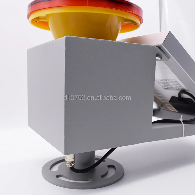 DEKE Solar LED Aviation Warning Light Use Solar  Panel for Tower Luminous