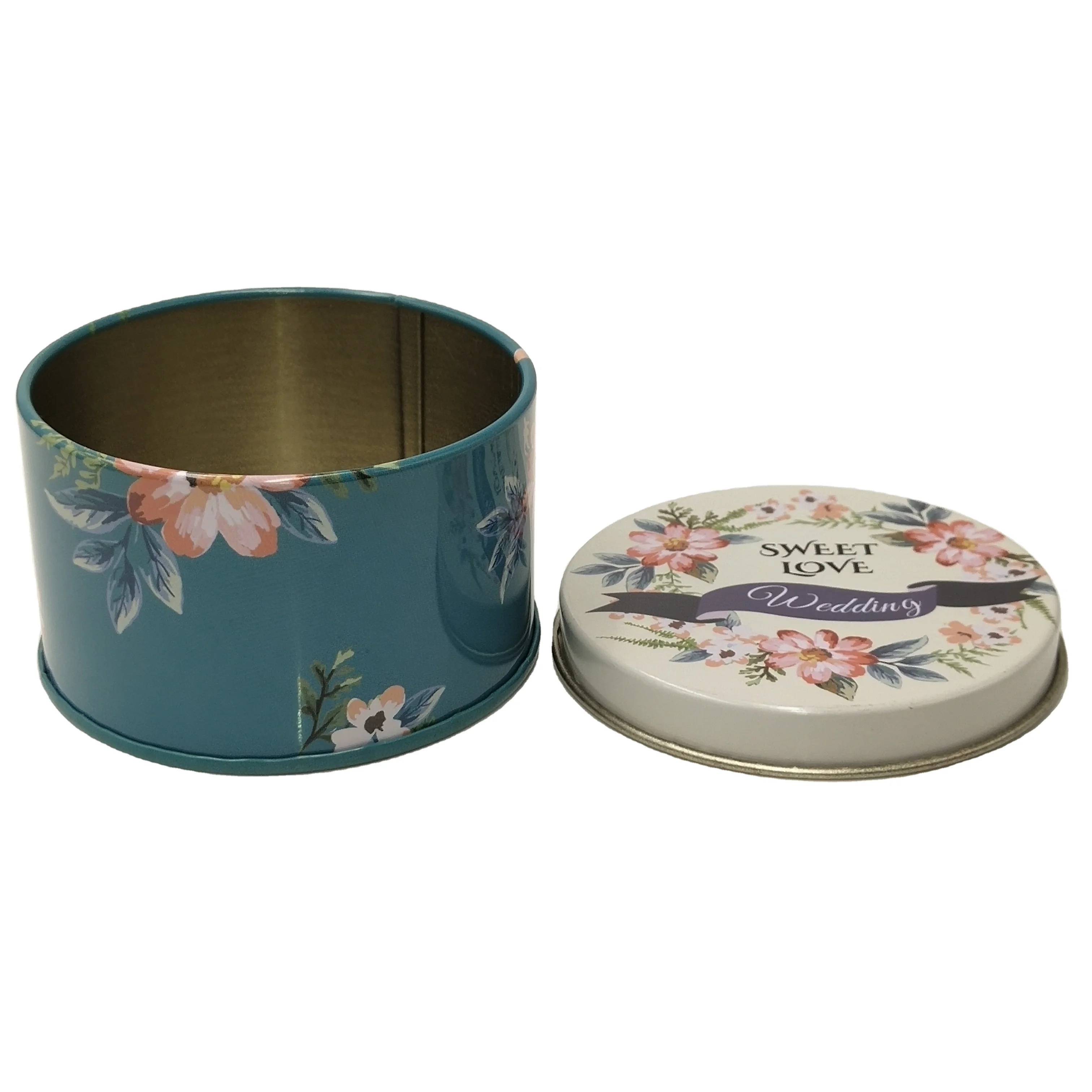Candle Tin Can Recyclable Metal Candle Box Luxury Tins Metal Round