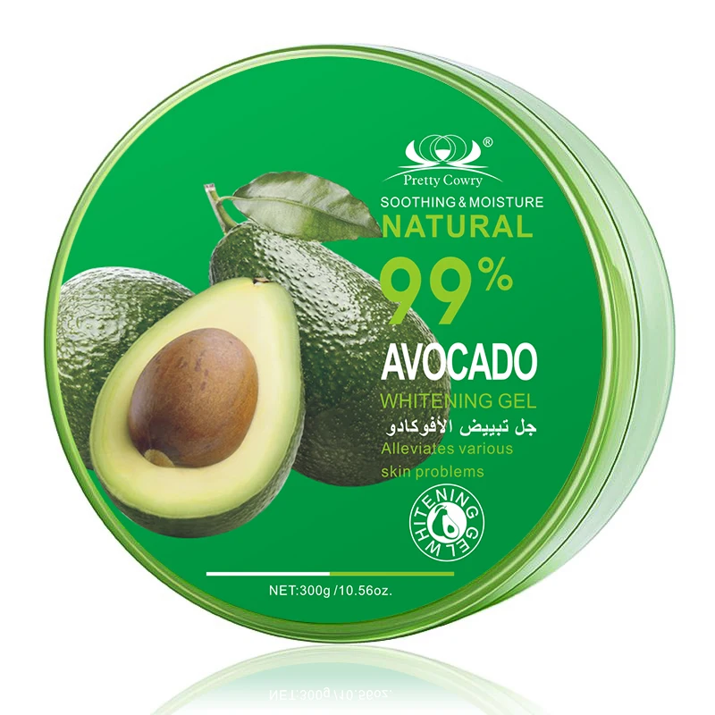 2021 Factory Price 99% Organic Moisturizing Gel Soothing Sunburn Repair Anti-Acne Avocado Aloe Vera For Men
