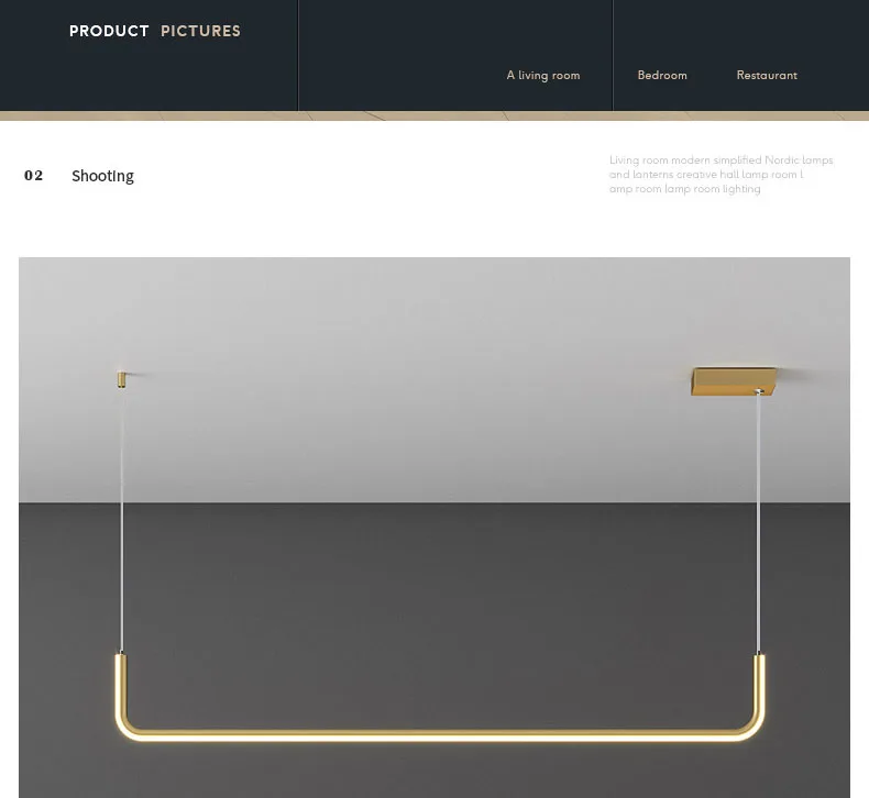 simple remote control bar restaurant tea house LED line lamps minimalist smart creative modern chandelier