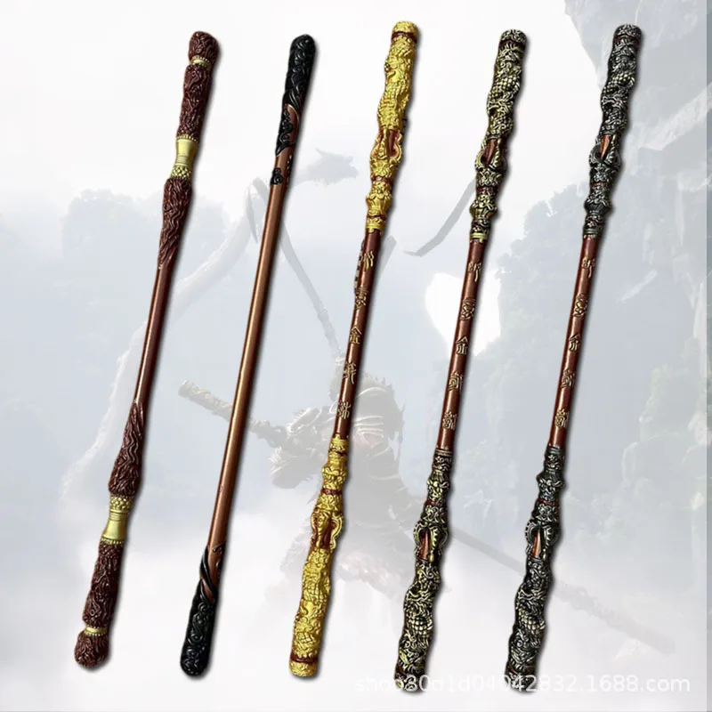 Черный миф Wukong 100 см PU Ruyi Jin Gu Bang Античная латунная Паровая игра коллекция Золотая Дубина подарок для боевых искусств