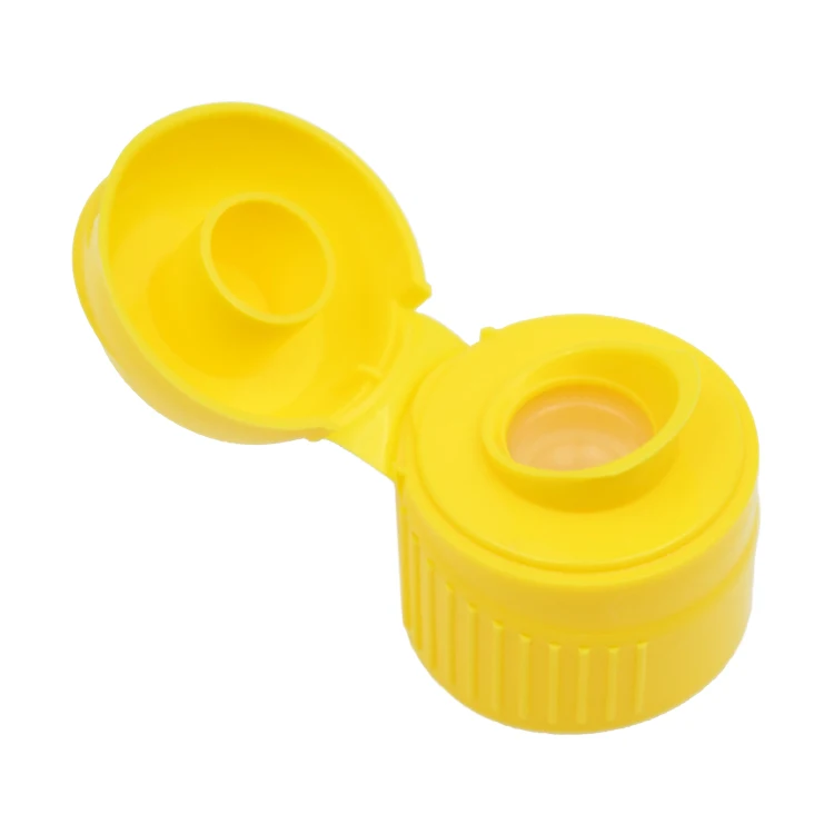 Custom Color 28/410 Flip Top Caps Lids with Pour spout with Silicone valve for liquid,Sauce,Wine,Honey and oil bottles