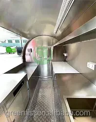 Round Food Truck Mobile Food Cart Trailer Motorcycle Engines for Sale Soybean Milk Machine Street Cart Double Restaurant