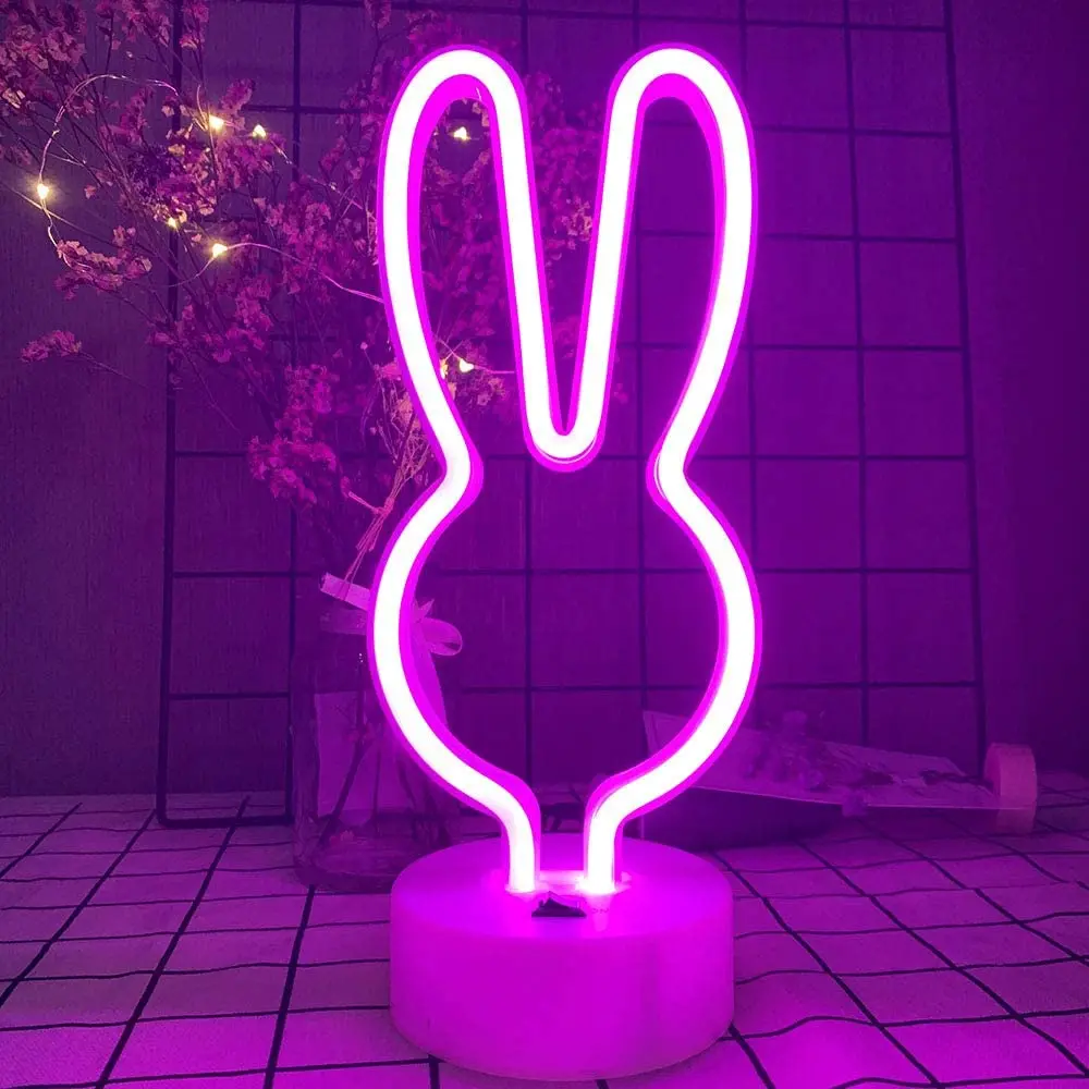 Neon Sign USB LED Decoration Unicorn Flamingo Lamp Moon Rainbow For Home Kid Room Bedside Night Light Decor Light For Children