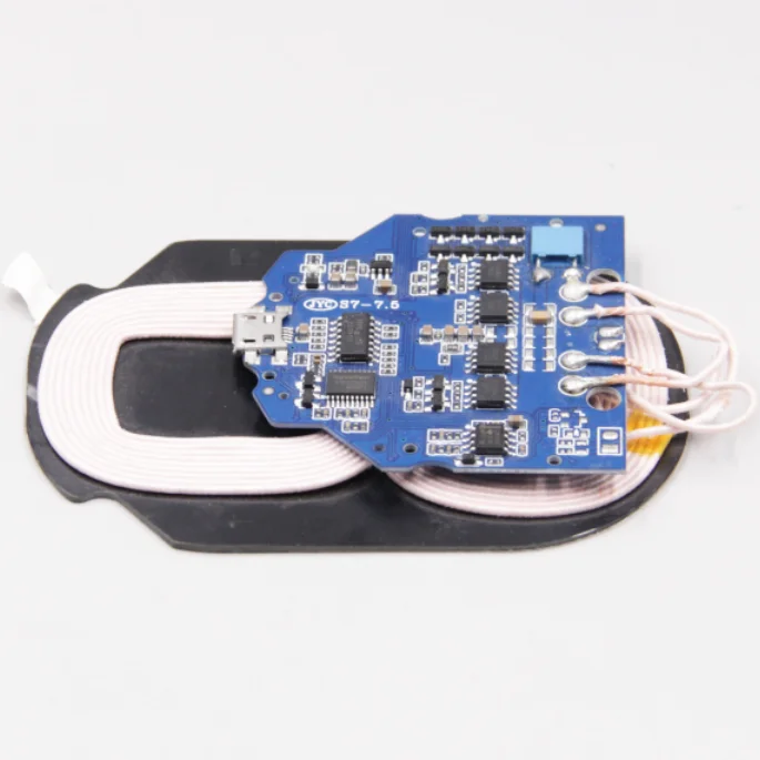 Double coil fast charging wireless charger transmitter module PCBA board 2 coil usb usbc