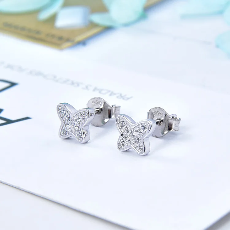 Nickel Free 925 Sterling Silver Mini Fine Jewelry Children Earrings