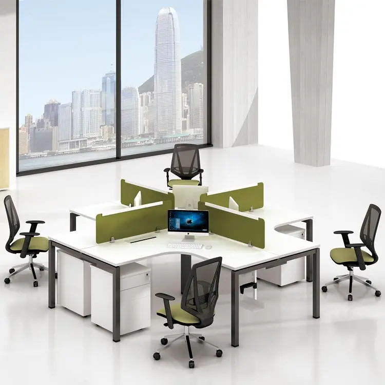 China supplier solid wooden green material office table manager/ceo/boss/supervisor computer desk chair computer desk
