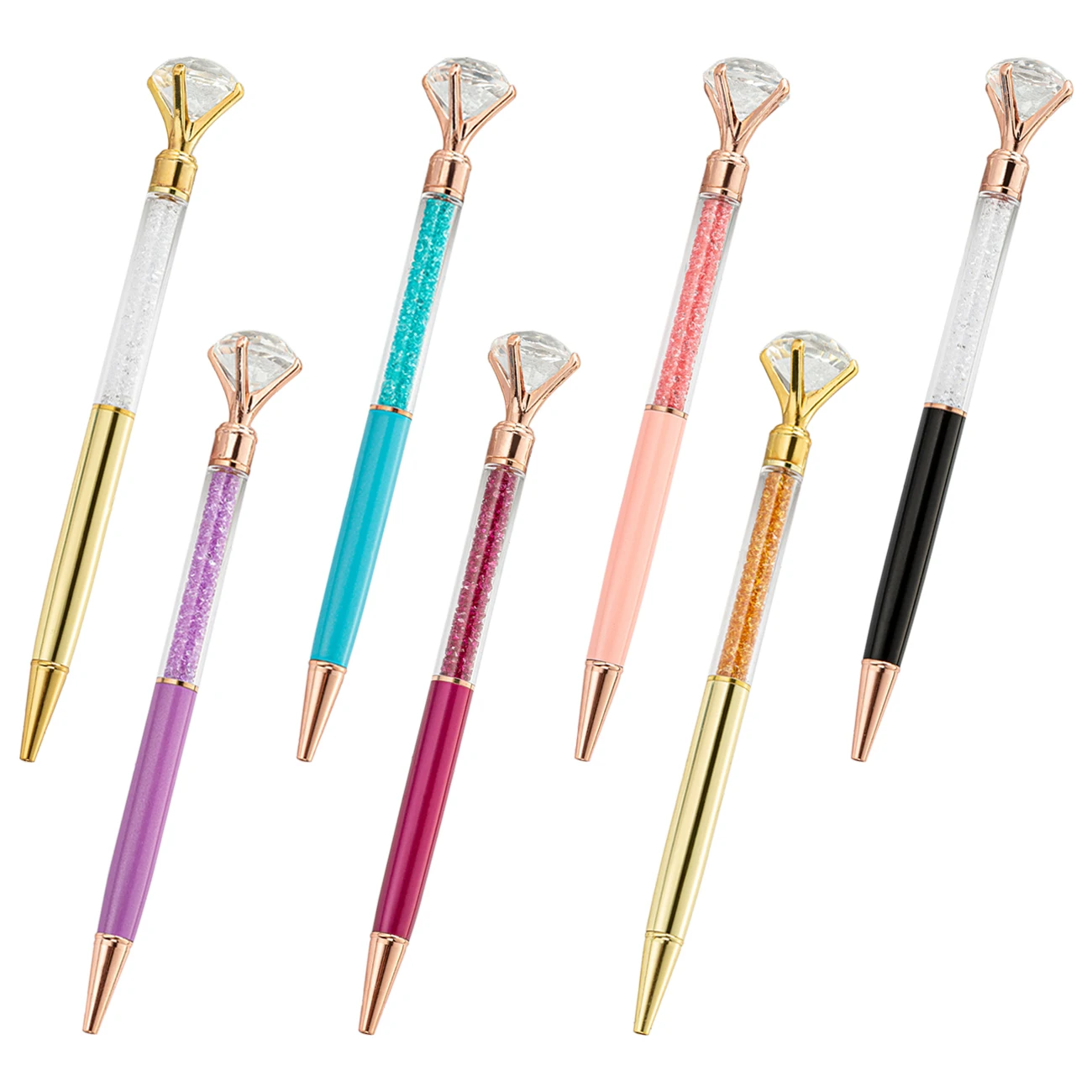 Wholesale Hotel Crystal Gift Pen Custom Logo Top Big Diamond Metal Crystal Pen