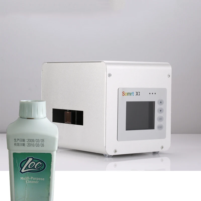 Shuoma TIJ Desktop Inkjet Printer Can Bottle Logo Expiry Date Coding Machine Concave Surface