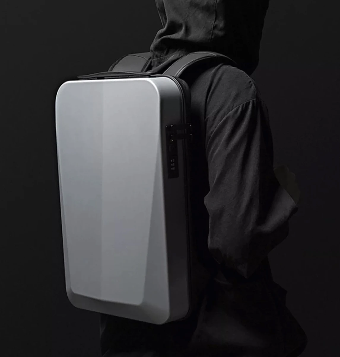 EVA Men Hard Shell Business Backpack Waterproof Anti- Theft Laptop Backpack With USB Charging Port TSA Lock