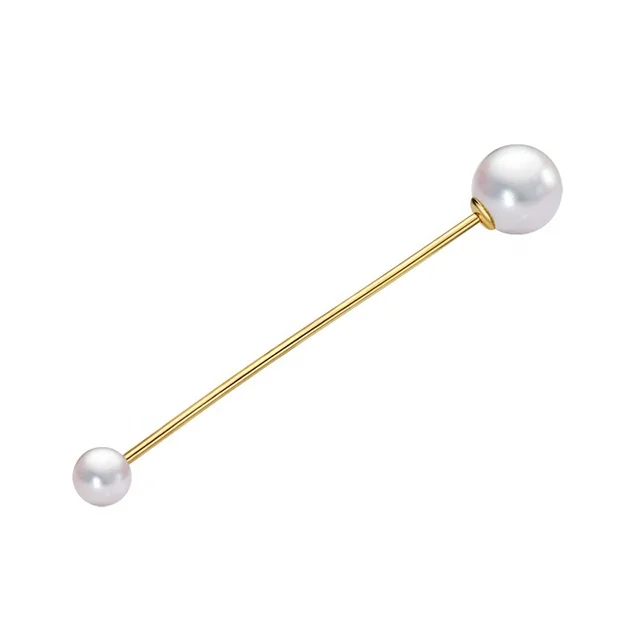 Hot Sale 14K Gold Designer Brooch Pins Natural Freshwater Pearl for Fashion Christmas Gifts
