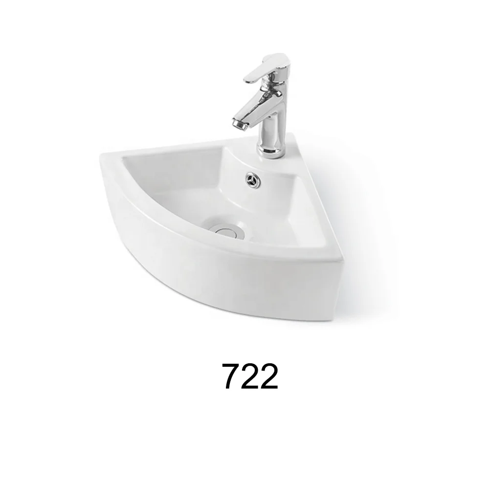 Sanitary ware new no hole bathroom sink ceramic wash basins lavabo art round bowl solid surface basin