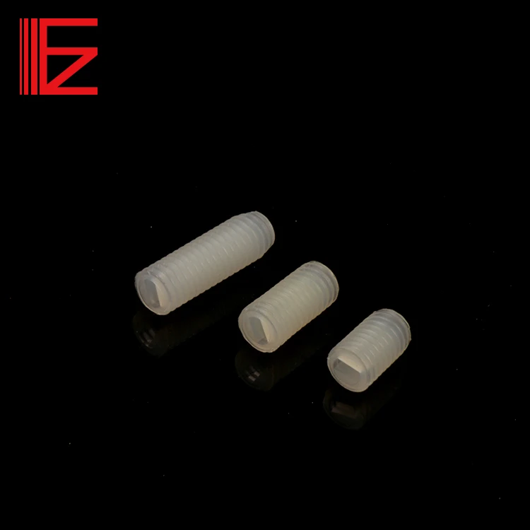 M3 M4 M5 white Nylon screw insulation slotted headed plastic screw set screw