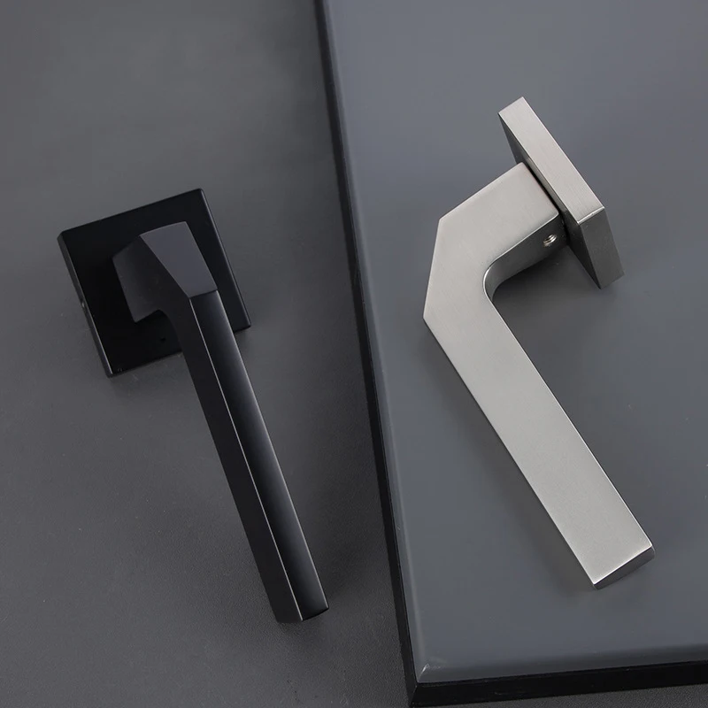 Rose Gold Mortise Door Handle Lock Set Modern Zinc Alloy Bedroom Privacy Entrance Door Lever Handle for Interior Doors