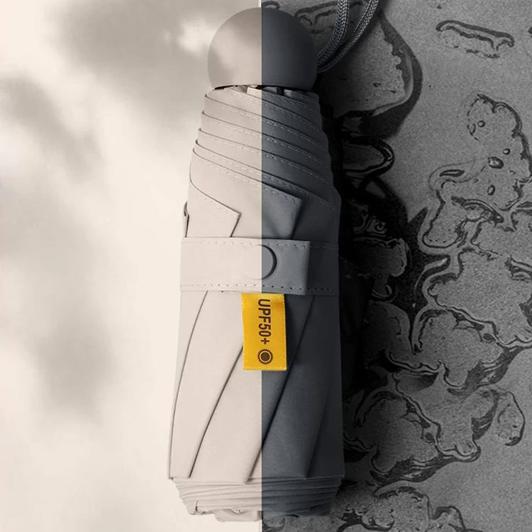 Cheap Price Black Manual Umbrella Pouch Type Five Fold Umbrella Mini Pocket Compact Folding Umbrella