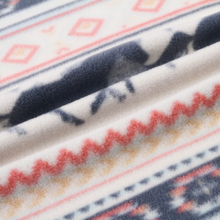 custom prints micro fleece 100 polyester cartoon knit printed polar fleece fabric