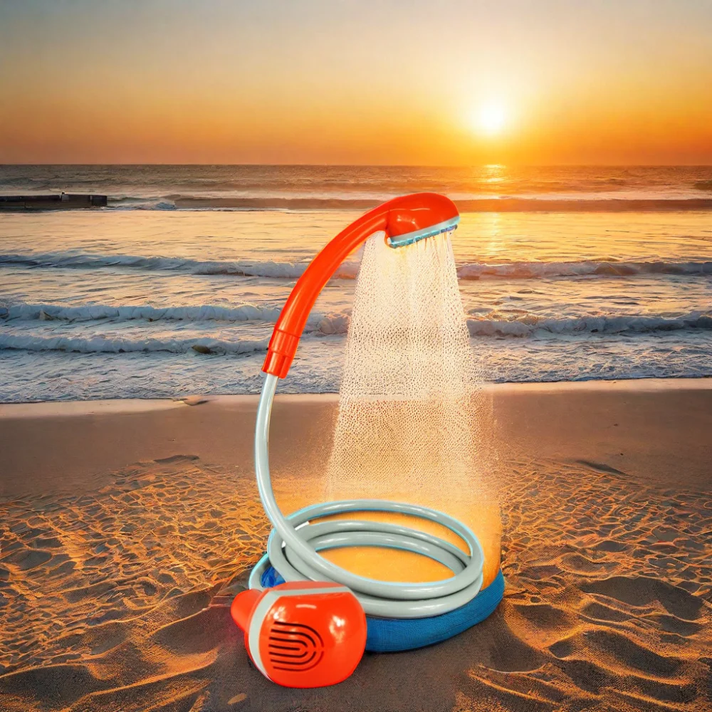 Portable Shower pump, USB Rechargeable Travel Outdoor Camping Lightweight Shower