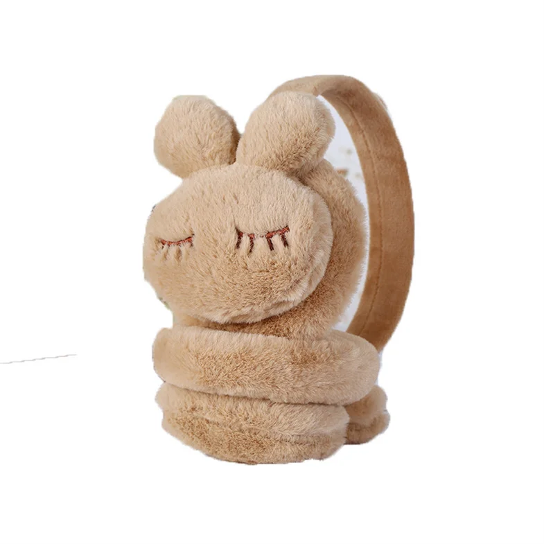 New Animals Earmuffs For Children In 2021 Winter Fade Rabbit Ear Muffs Cute Plush Warm Ear Bags Kids Earmuffs