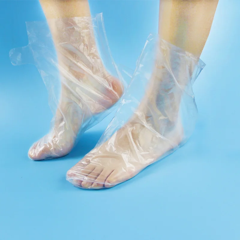 disposable Paraffin Bath Liners PE plastic transparent foot cover for foot care