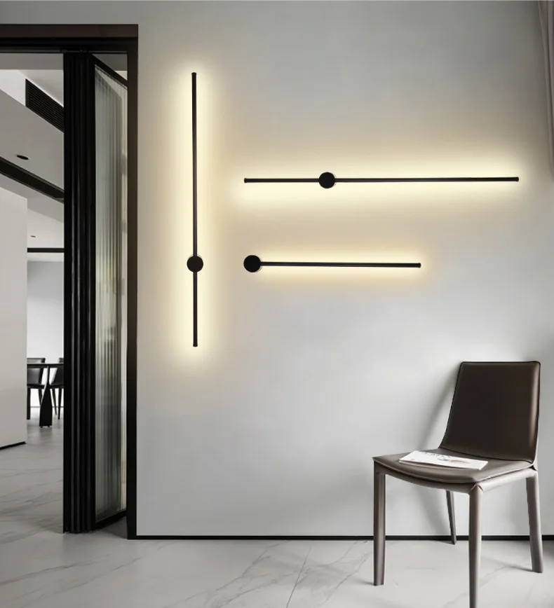 2021 hot sale Nordic Minimalist Wall Light Modern Creative LED long line  wall light