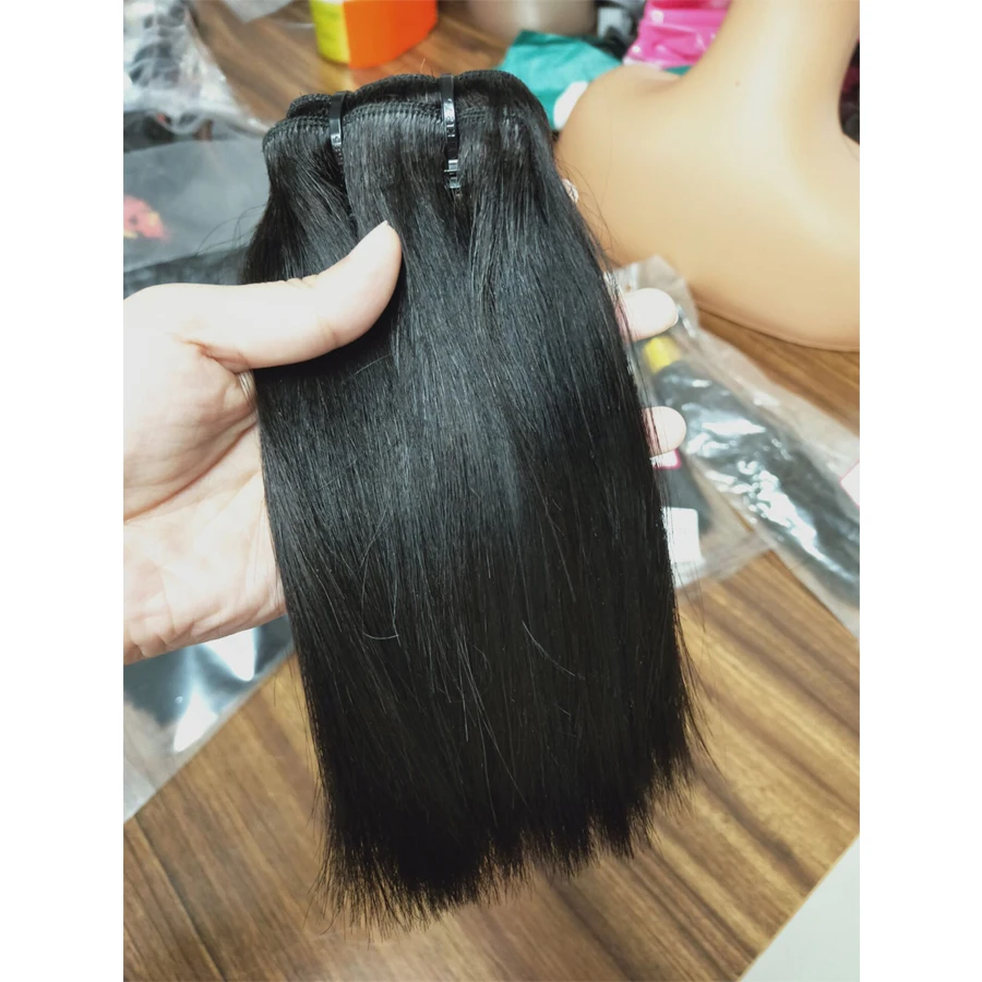 Wholesale Bone Straight Human Hair Bundles,Super Double Drawn Virgin Hair,Bone Straight Vietnam Hair Double Drawn Hair Bundles