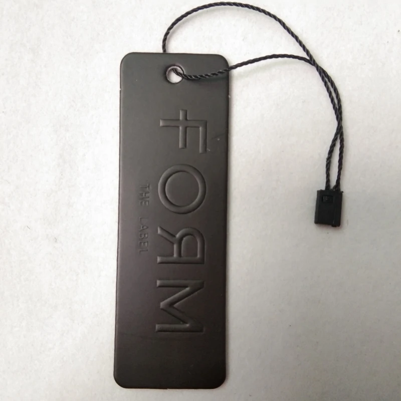 Directly Factory Recycled cardboard Swing tag, Custom Private Brand Name Emboss Card hang tag for jeans