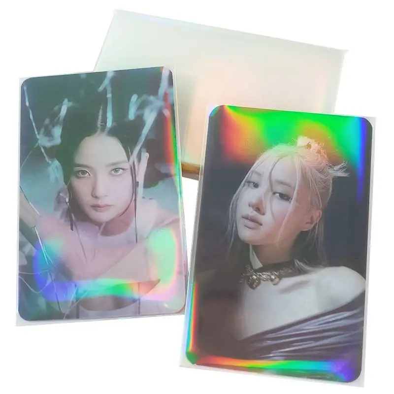 Custom 57x88mm Transparent Card Sleeves Hologram Photocard Card Sleeves LOMO PC Plastic Card Sleeves