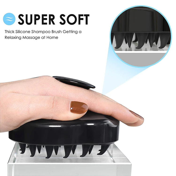 Professional Silicone Shampoo Brush Household ABS Hair Scalp Massager Shampoo Hair Brush For Hair Growth