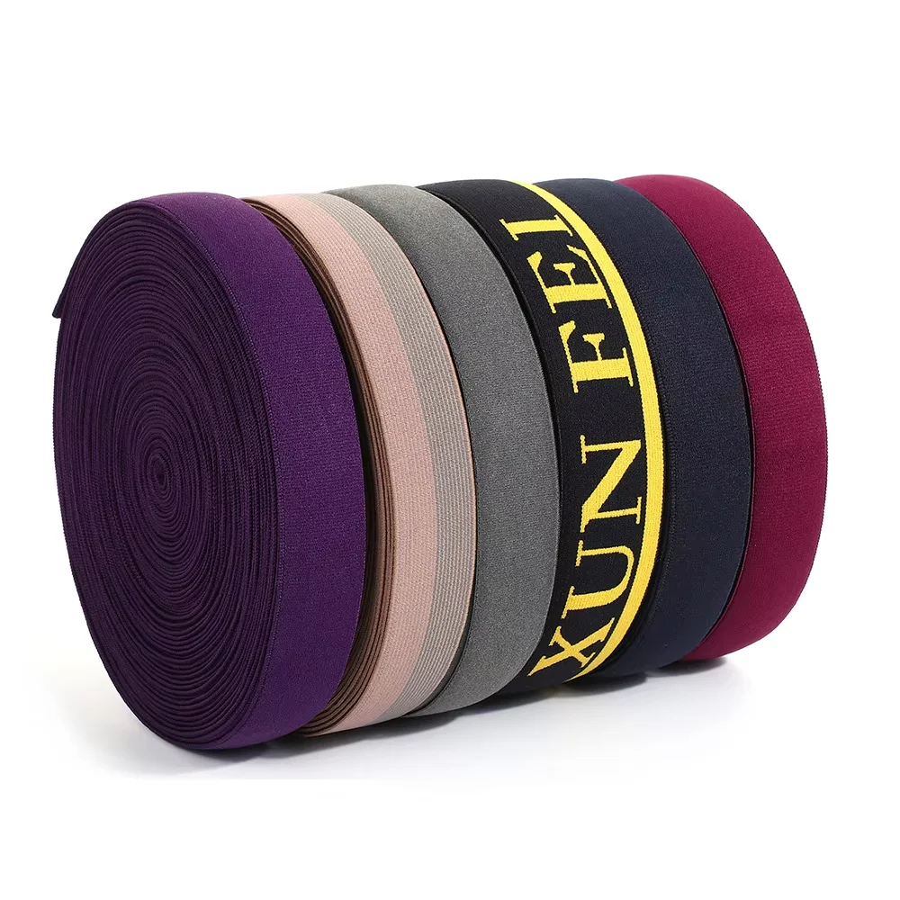 Custom Logo Good Price Jacquard Elastic Band Soft Elastic Webbing Elastic strap Waistband for Underwear