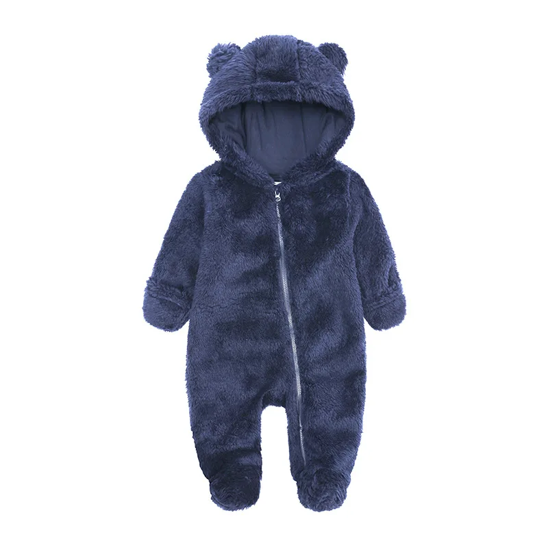 Chuchupuff Winter Flannel Baby Jumpsuit Set Long Sleeve Button Bodysuits Sets for Baby Full Velvet Unisex Baby Rompers Support