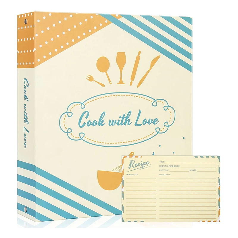 Recipe Binder Kit Cards Recipe Cards Card Protectors Dividers and Labels for Family Recipe Organizer Cook