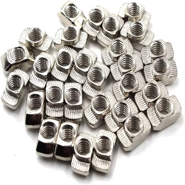 China Supplier Industrial Square Aluminum Profile Drop in T Slot Sliding T Nut