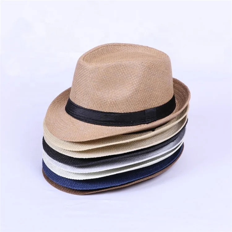 Wholesale Straw Panama Fedora Women Beach Hat