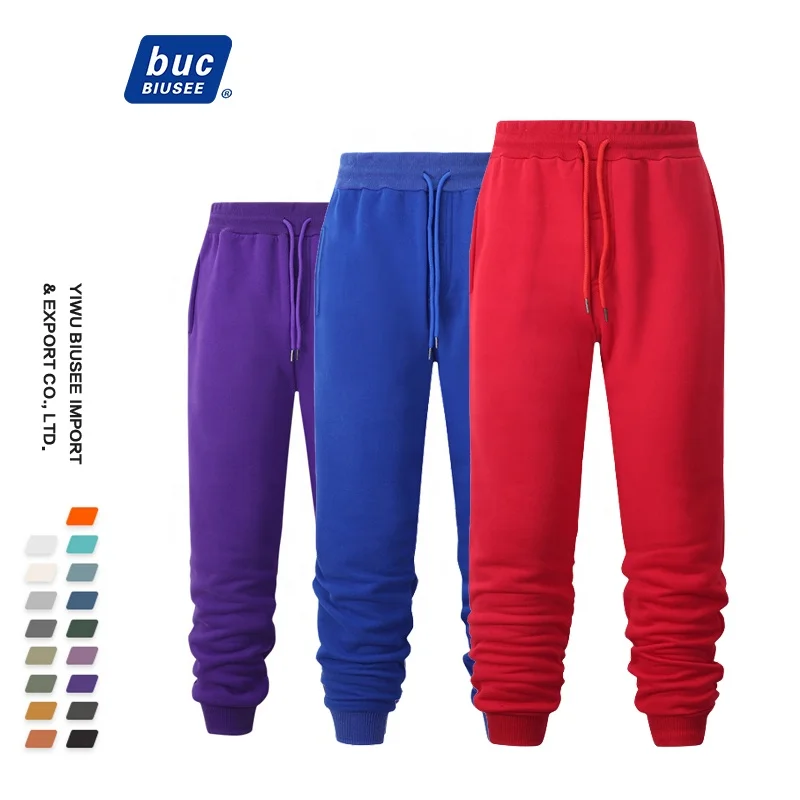 Custom Logo Sweat Sweatpants Printed Plain Cargo Men Jogging Pants Blank Unisex Track Pants White Fleece Mens Sweatpants