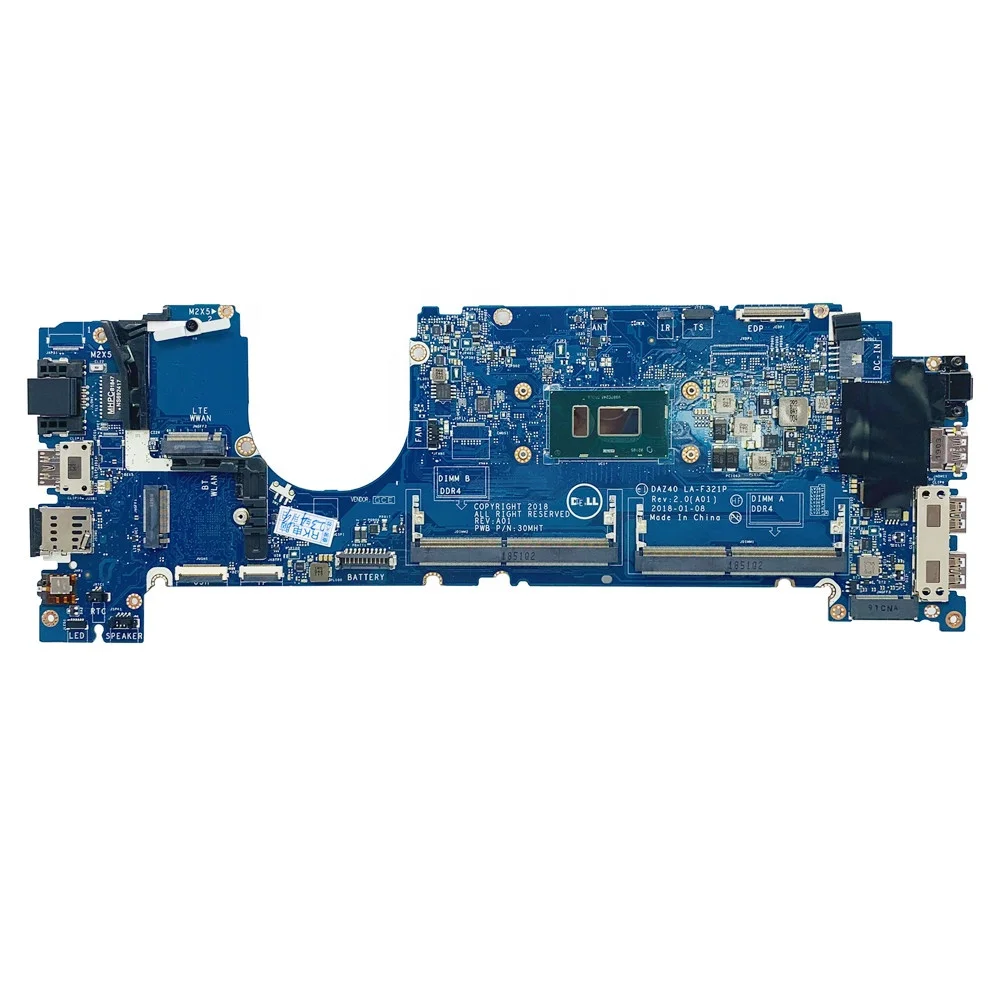 Original For DELL Latitude 7490 Laptop Motherboard With SR3L9 I5-8350U CPU CN-0C56HH 0C56HH DAZ40 LA-F322P DDR4 100% Tested