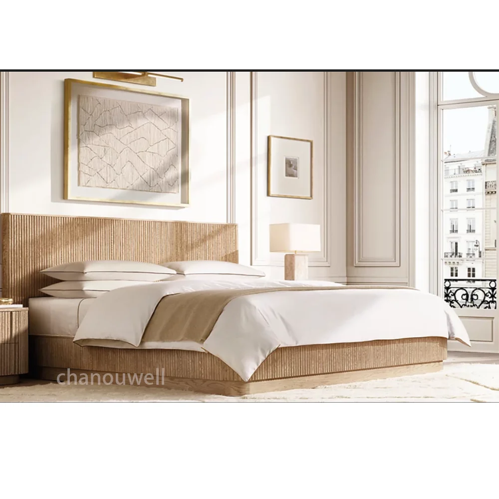 2024 Best-selling Cheaper Price Premium Minimalist Style Storage Solid Oak Wood Bedroom Furniture For Indoor Household Living