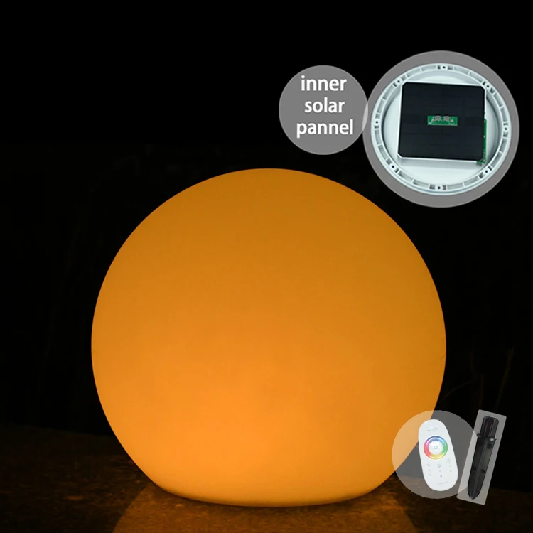 Hemisphere Pyramid Cylinder Stone Solar Power Outdoor LED Ball Garden Beach Waterproof LED Ball Lights