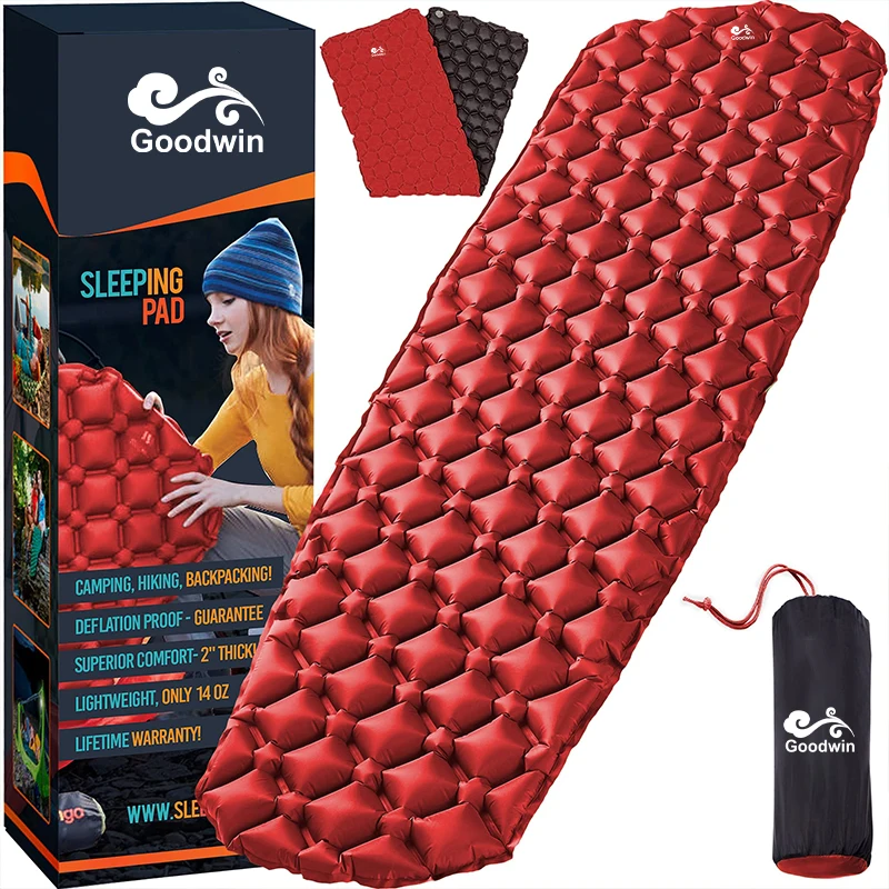 Outdoor Ultralight Air Mattress Lightweight Camping Beach Mat Anti-slip Sleeping Pad