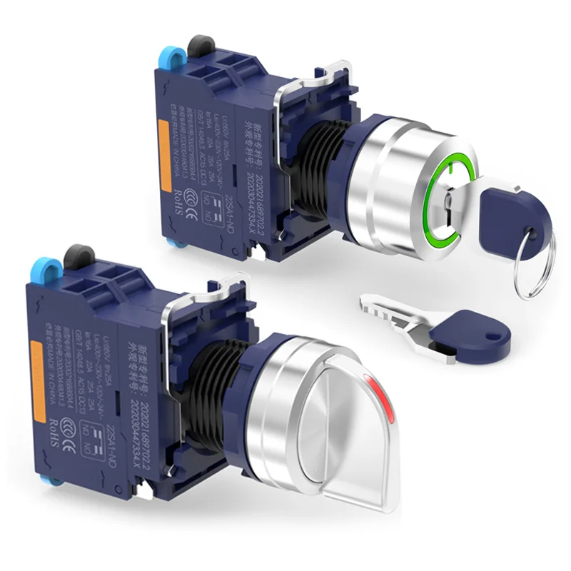 LANBOO SA1/SA2 Knob Switch Key Button Switch 25A Safety High Current Metal Head