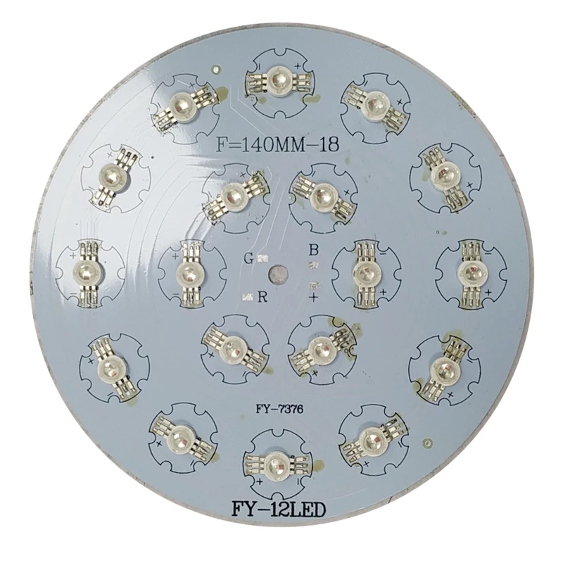 Custom aluminum 6x3w waterproof full color changing led light fountain