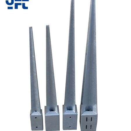 Hot dipped galvanized square style steel pole ground anchor