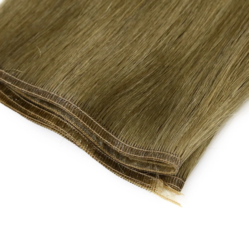 Ice Blonde White Thick Ends Cuticle Aligned bundles Virgin Double Drawn Remy Human Hair Flat Genius weft Extension Weave Weaving