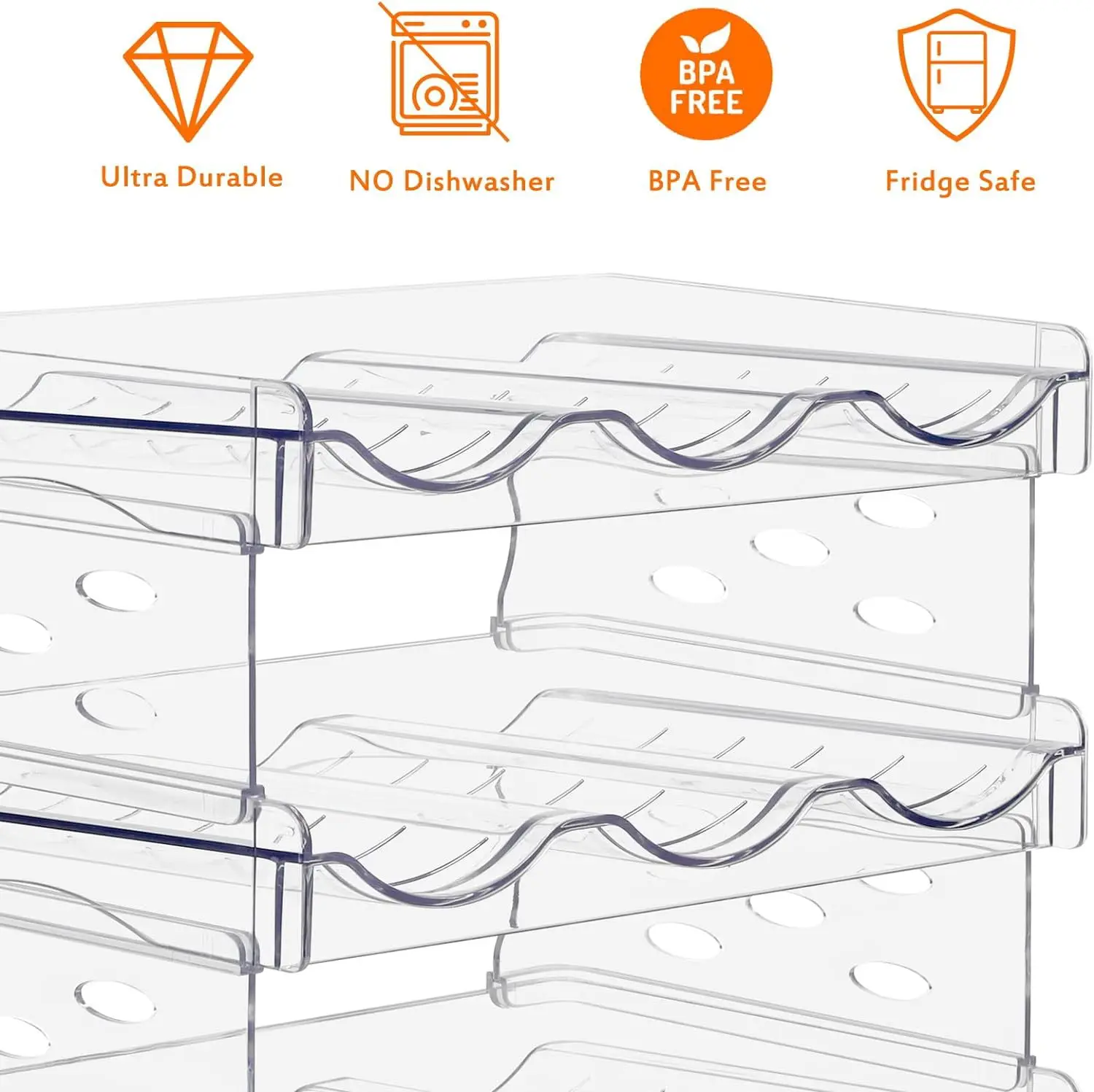 Hot Sale Cabinet Water Bottle Refrigerator Organizer Removable Wine Rack for Cabinets Kitchen Pantry and Locker Organizer