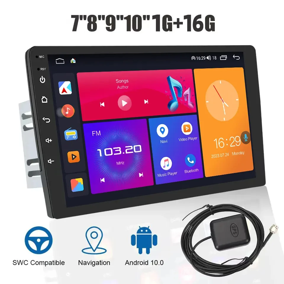 1 + 16/2 32G сенсорный экран gps навигация android автомобильное радио мультимедийный плеер универсальный 2din