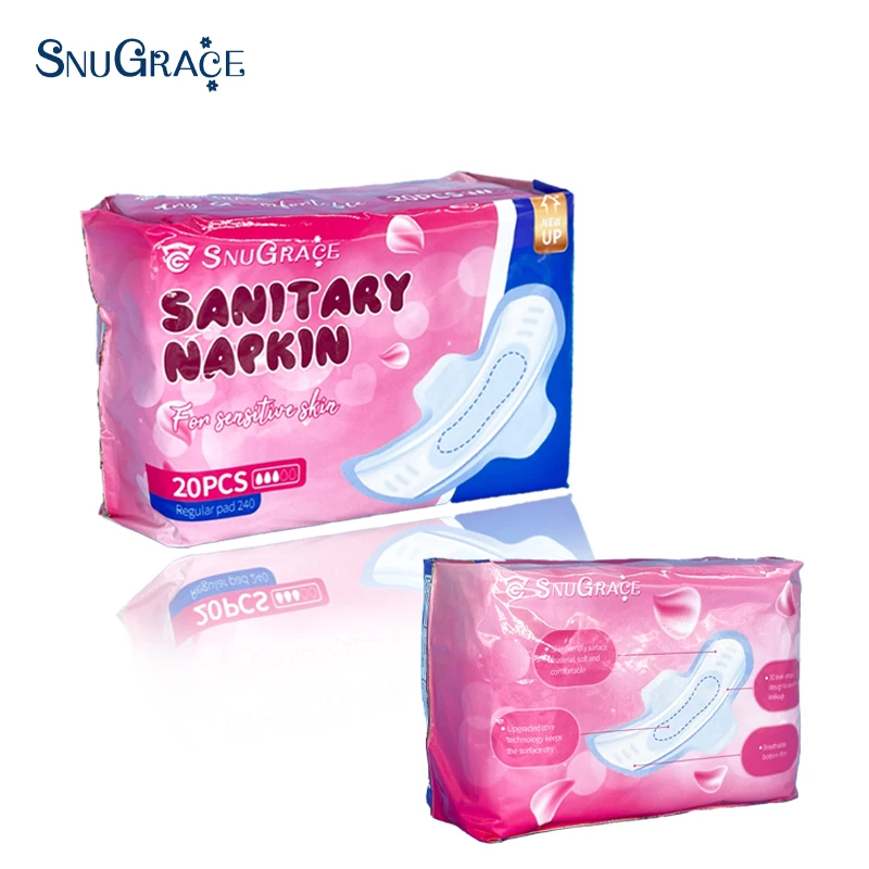 Manufacture Wholesale Cotton Menstrual Pads Disposable Women Sanitary napkins/ ultra thin