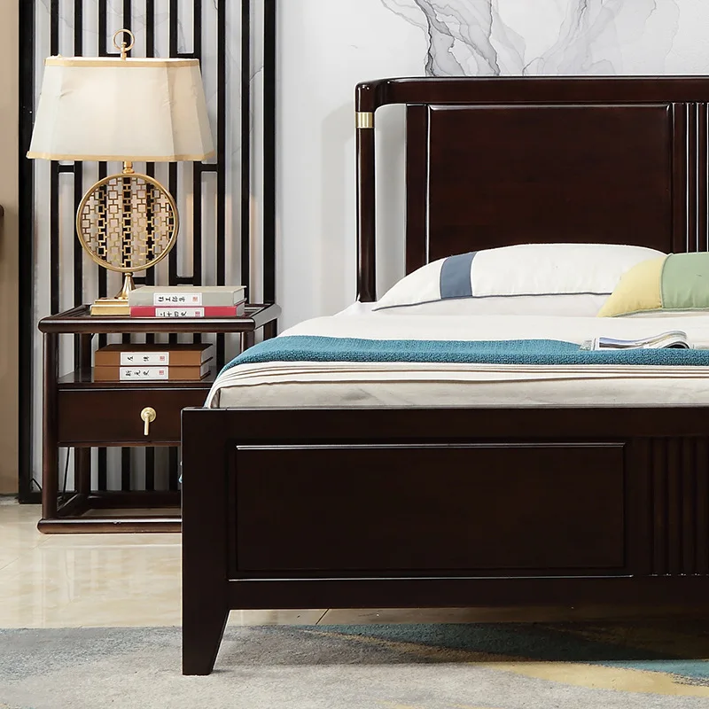 
new Chinese style wooden bedroom furniture beds 