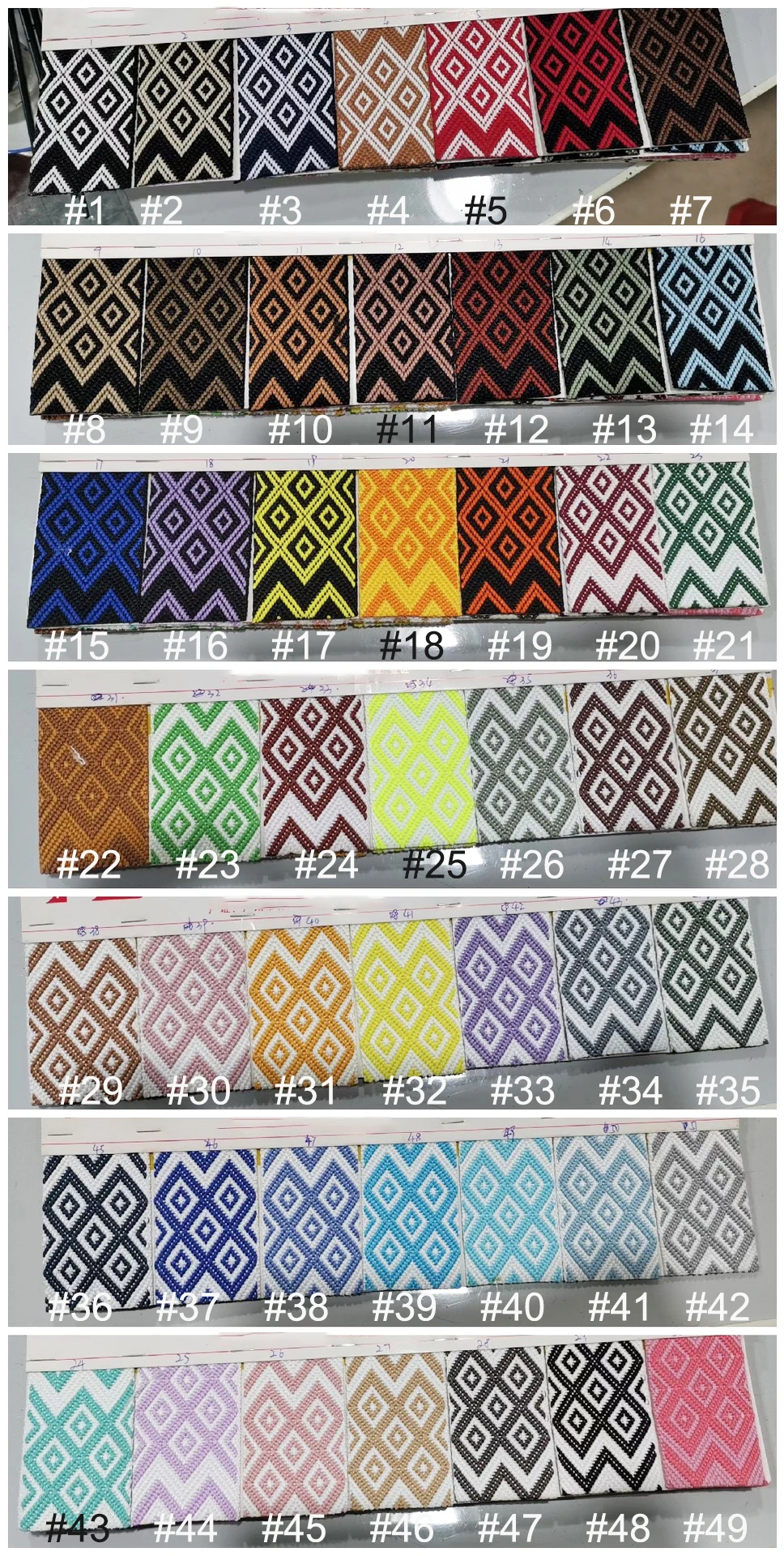 REWIN Sports Wholesale Custom 38mm 2 Inch Thick Polyester Jacquard Webbing Bag Strap Belts For Clothing Decorative Accessories