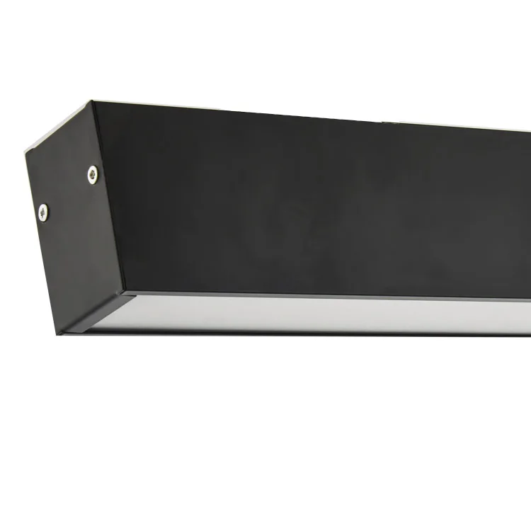 Wholesale office living room black 18w classic modern design aluminium linear suspended lamp