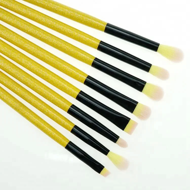  customer wholesale 12pcs contour colorful professional diamond mini brush set sparkle single flat makeup